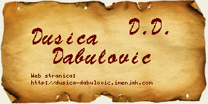 Dušica Dabulović vizit kartica